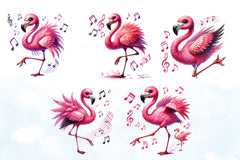 Funny Flamingo Clipart Bundle 5 - CraftNest - Digital Crafting and Art