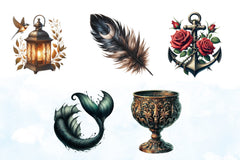 Gothic Summer Clipart Bundle 5 - CraftNest - Digital Crafting and Art