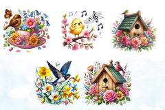 Spring Birds Clipart Bundle - CraftNest - Digital Crafting and Art