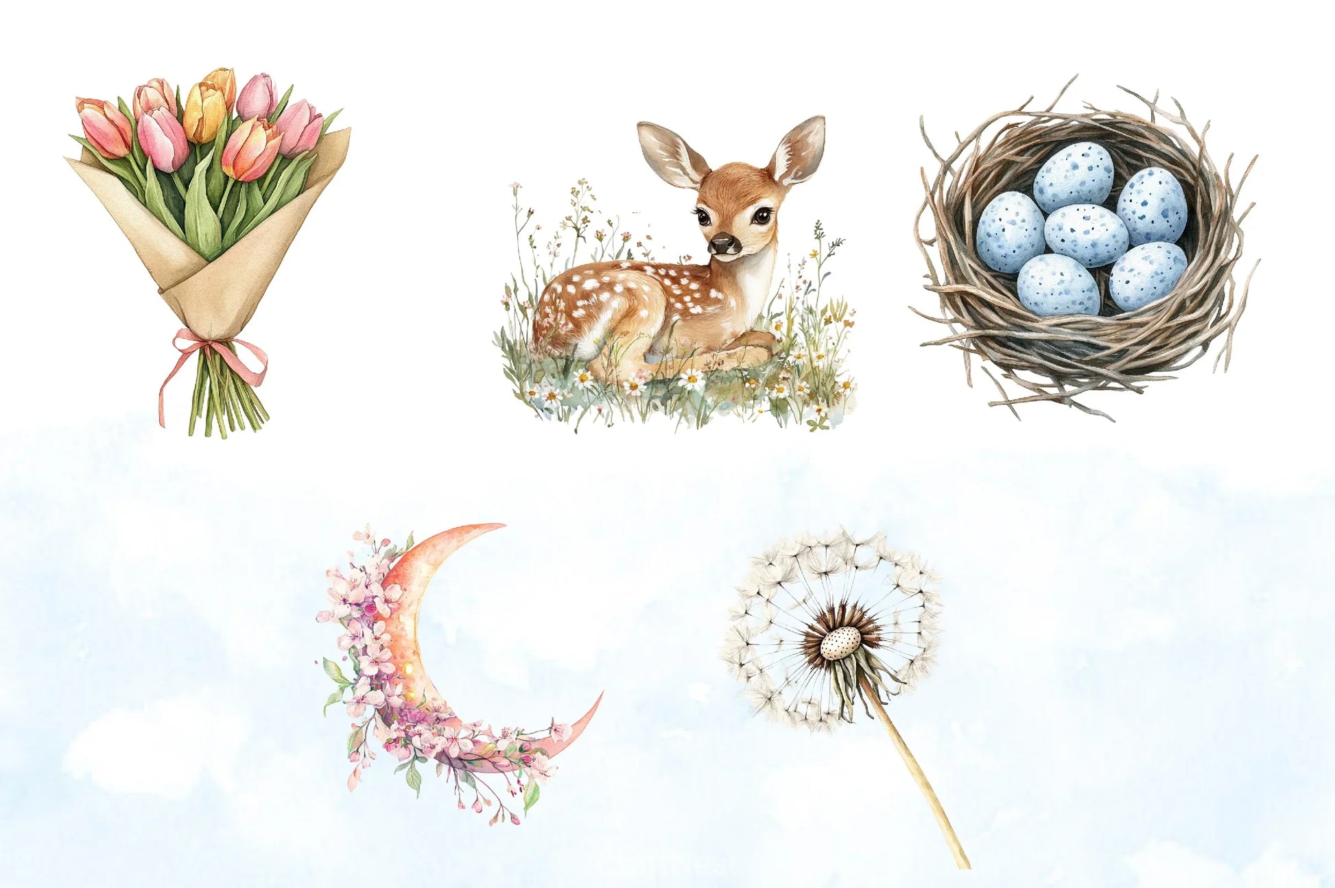 Soft Spring Clipart Bundle 6 - CraftNest - Digital Crafting and Art
