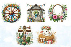 Western Easter Coquette Clipart Bundle - CraftNest - Digital Crafting and Art
