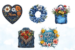 Demin Mothers Day Clipart Bundle - CraftNest - Digital Crafting and Art