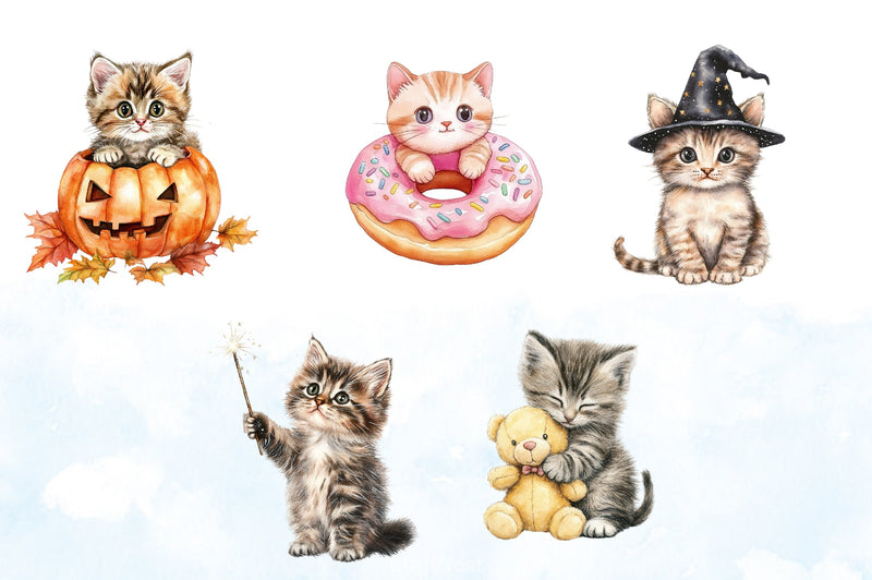 Quirky Kitten Clipart Bundle - CraftNest - Digital Crafting and Art