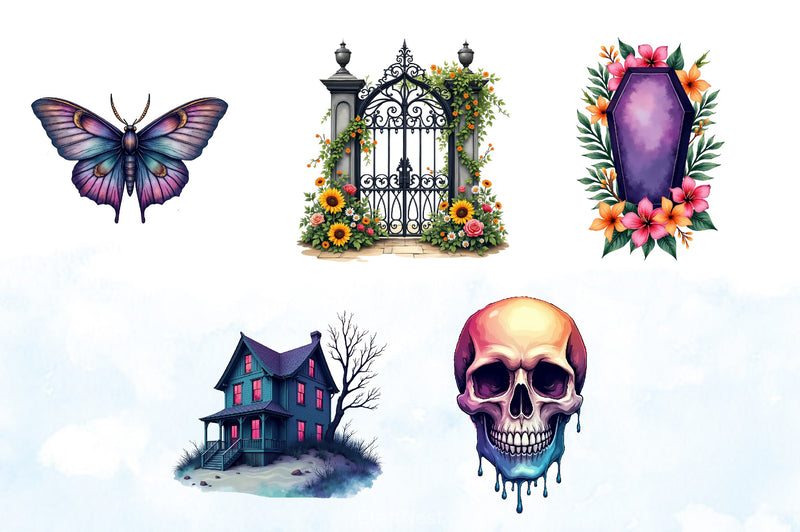 Gothic Summer Clipart Bundle 7 - CraftNest - Digital Crafting and Art