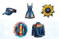 Summer Denim Clipart Bundle - CraftNest - Digital Crafting and Art