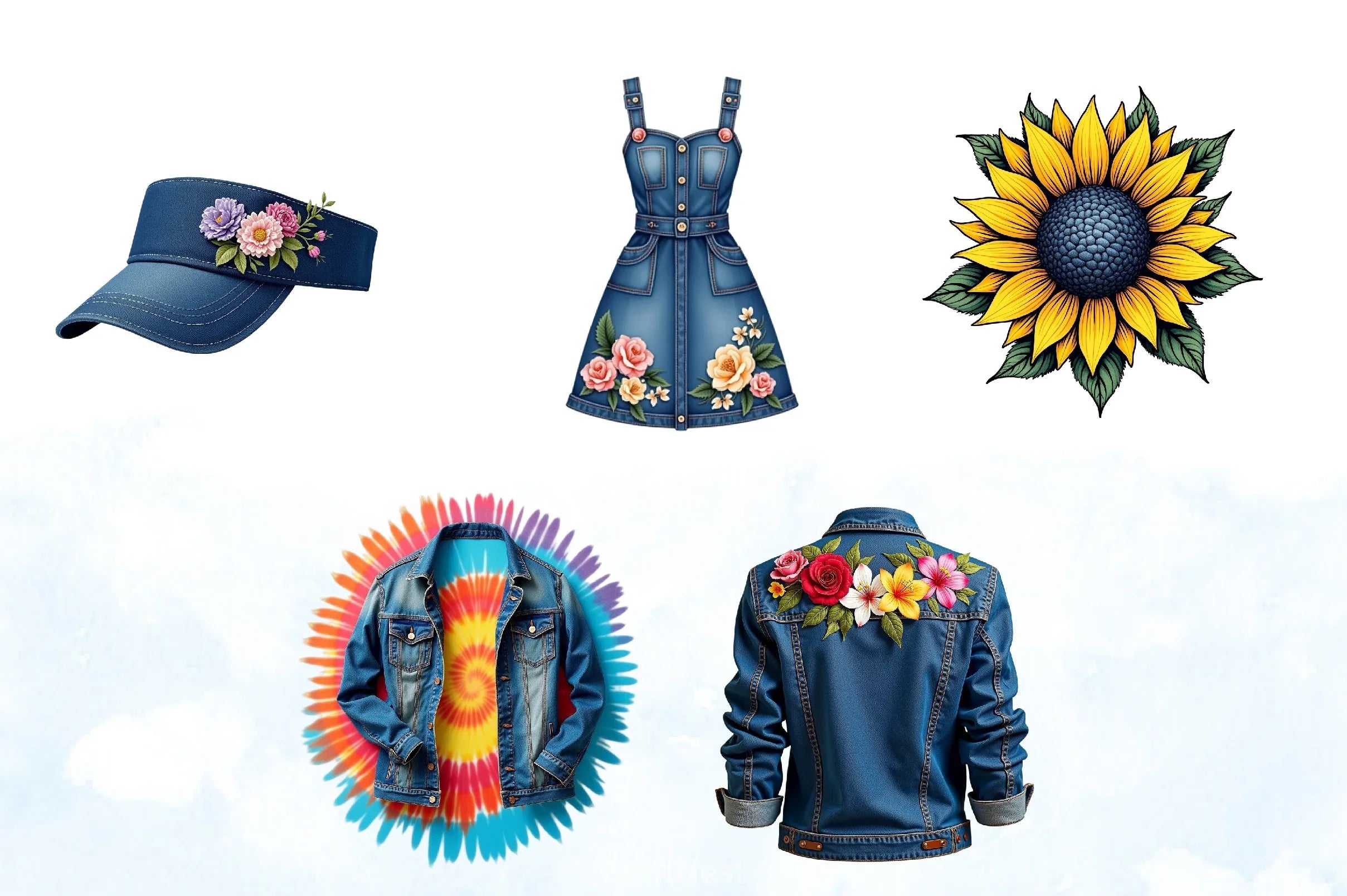 Summer Denim Clipart Bundle - CraftNest - Digital Crafting and Art