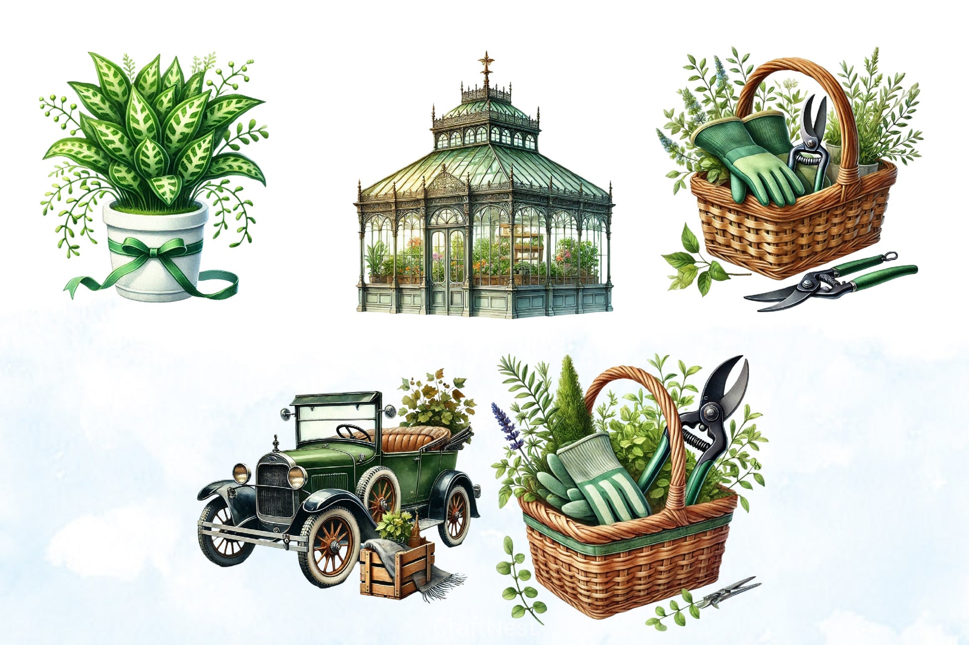 Winter Gardening Clipart Bundle 1 - CraftNest - Digital Crafting and Art