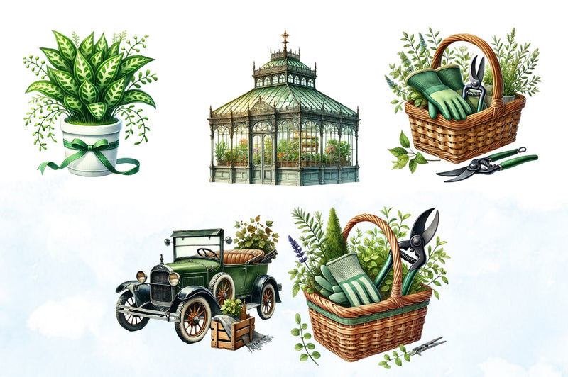 Winter Gardening Clipart Bundle 1 - CraftNest - Digital Crafting and Art