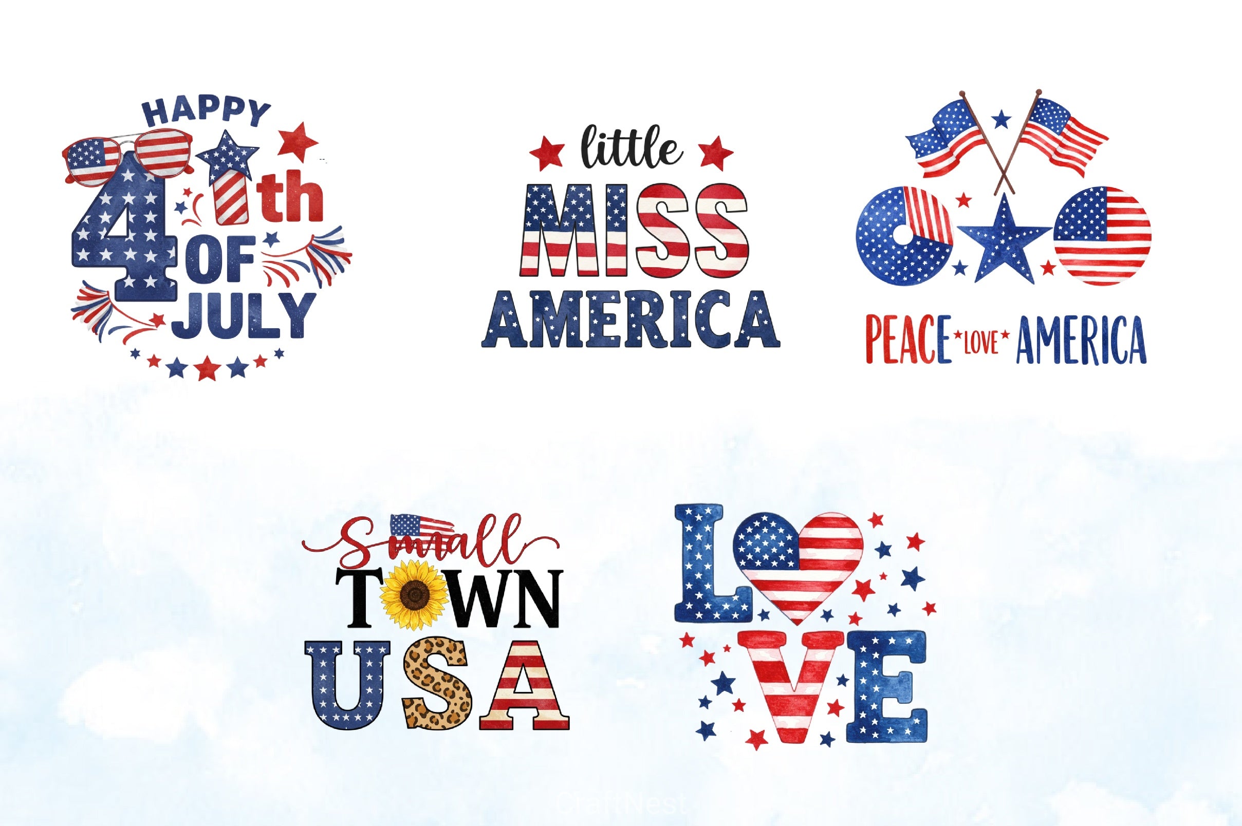 4th of July Clipart Bundle 6 - CraftNest - Digital Crafting and Art
