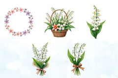 Lily Of The Valley Clipart Bundle - CraftNest - Digital Crafting and Art