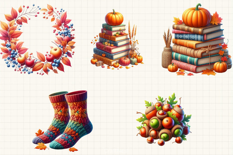 Fall Favorites Clipart Bundle 2 - CraftNest - Digital Crafting and Art