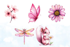 Pink Spring Clipart Bundle 6 - CraftNest - Digital Crafting and Art