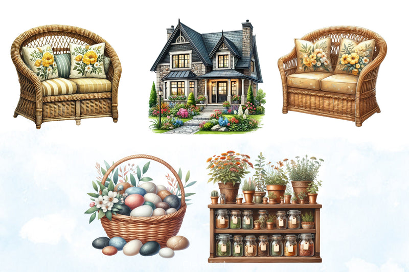 Spring Garden Clipart Bundle 1 - CraftNest - Digital Crafting and Art