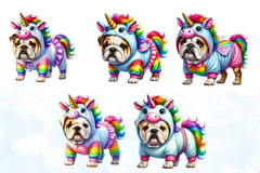 Unicorn Dog Costume Clipart Bundle - CraftNest - Digital Crafting and Art