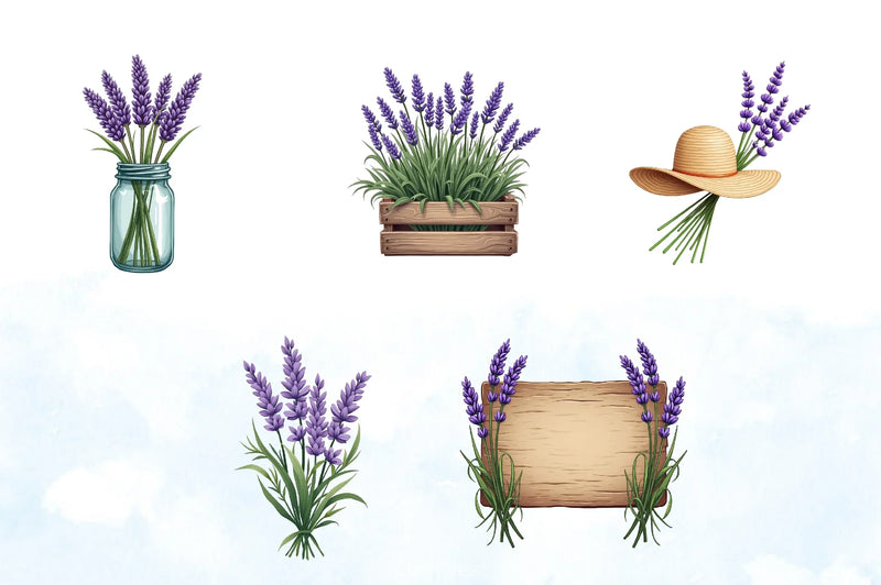 Lavenders Clipart Bundle - CraftNest - Digital Crafting and Art