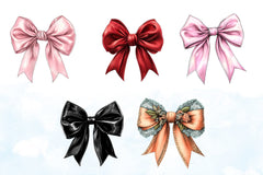 Coquette Bow Clipart Bundle 3 - CraftNest - Digital Crafting and Art