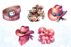 Pink Cowgirl Clipart Bundle - CraftNest - Digital Crafting and Art