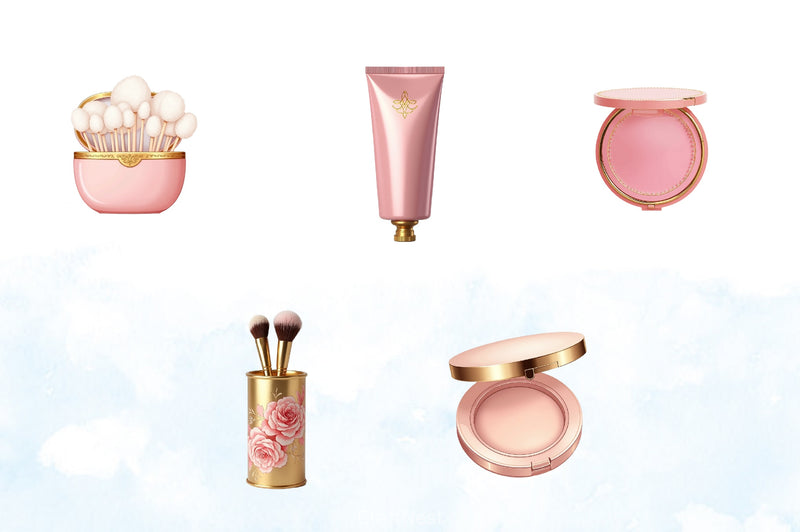 Pink Gold Cosmetics Clipart Bundle 1 - CraftNest - Digital Crafting and Art