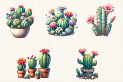 Cactus Clipart Bundle 3 - CraftNest - Digital Crafting and Art