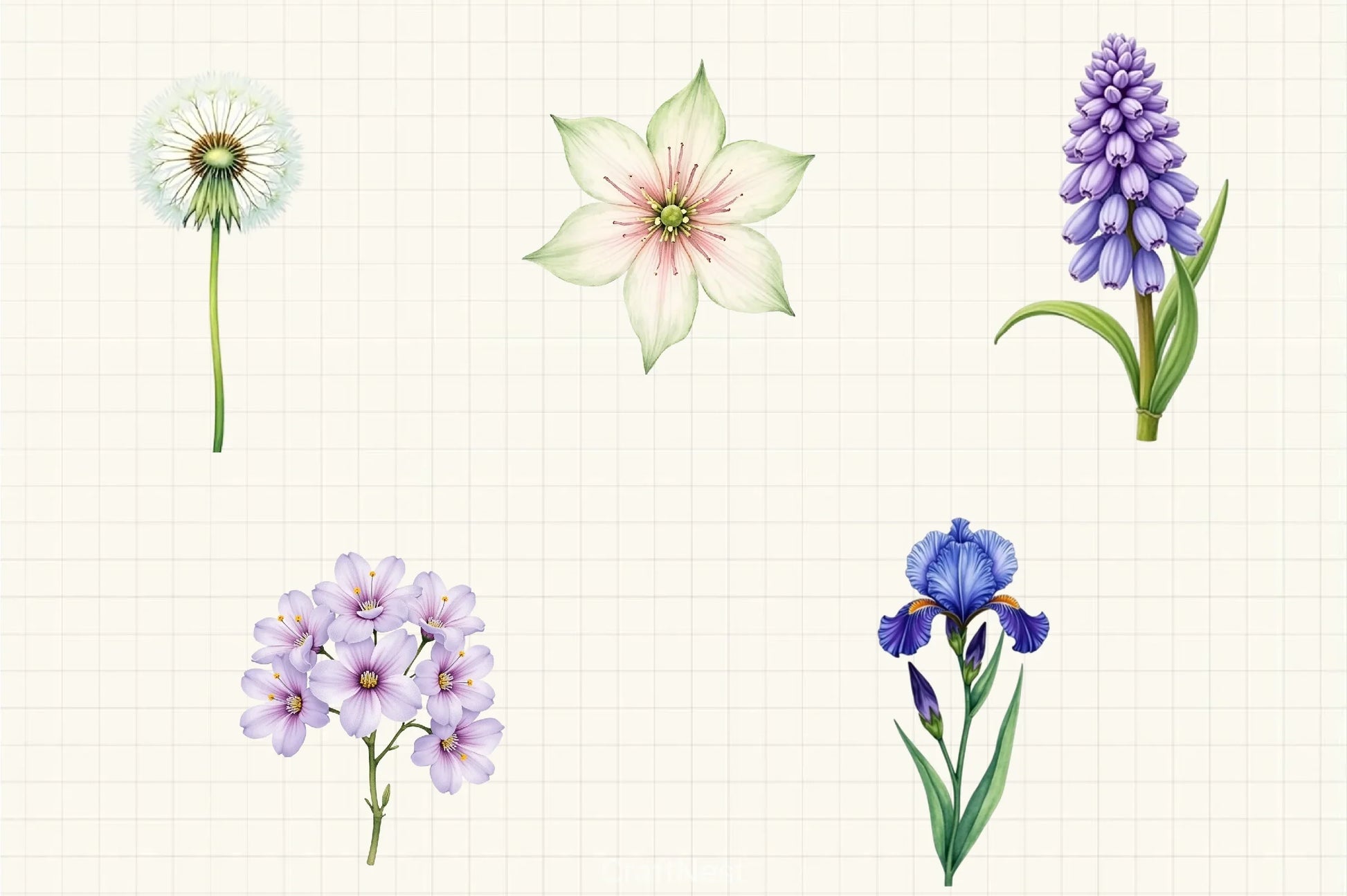 Spring Flowers Clipart Bundle 9 - CraftNest - Digital Crafting and Art