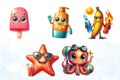 Summer Character Clipart Bundle - CraftNest - Digital Crafting and Art