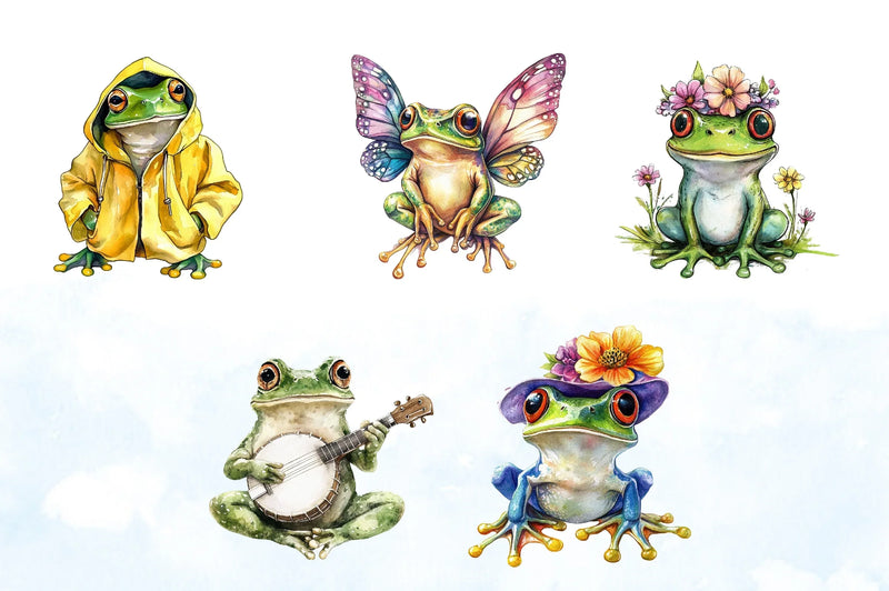 Spring Frog Clipart Bundle 2 - CraftNest - Digital Crafting and Art