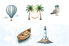 Coastal Clipart Bundle - CraftNest - Digital Crafting and Art