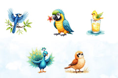 Summer Baby Birds Clipart Bundle - CraftNest - Digital Crafting and Art
