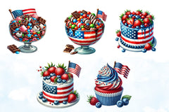 4th of July Desserts Clipart Bundle - CraftNest - Digital Crafting and Art