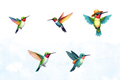 Cute Dabbing Hummingbird Clipart Bundle 8 - CraftNest - Digital Crafting and Art