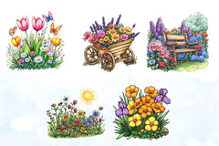 Spring Garden Clipart Bundle 2 - CraftNest - Digital Crafting and Art