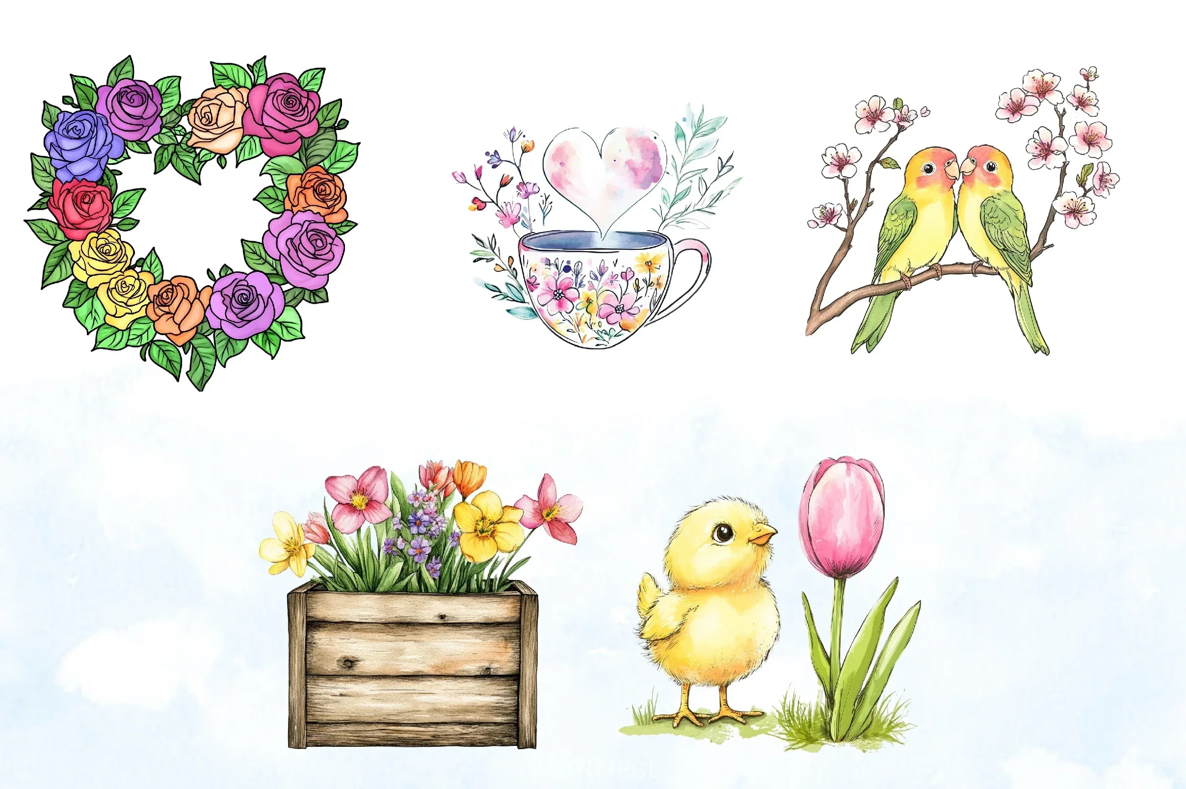 Spring Clipart Bundle 5 - CraftNest - Digital Crafting and Art