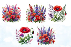 Wildflowers Clipart Bundle 2 - CraftNest - Digital Crafting and Art