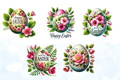 Easter Eggs & Flowers Clipart Bundle 2 - CraftNest - Digital Crafting and Art