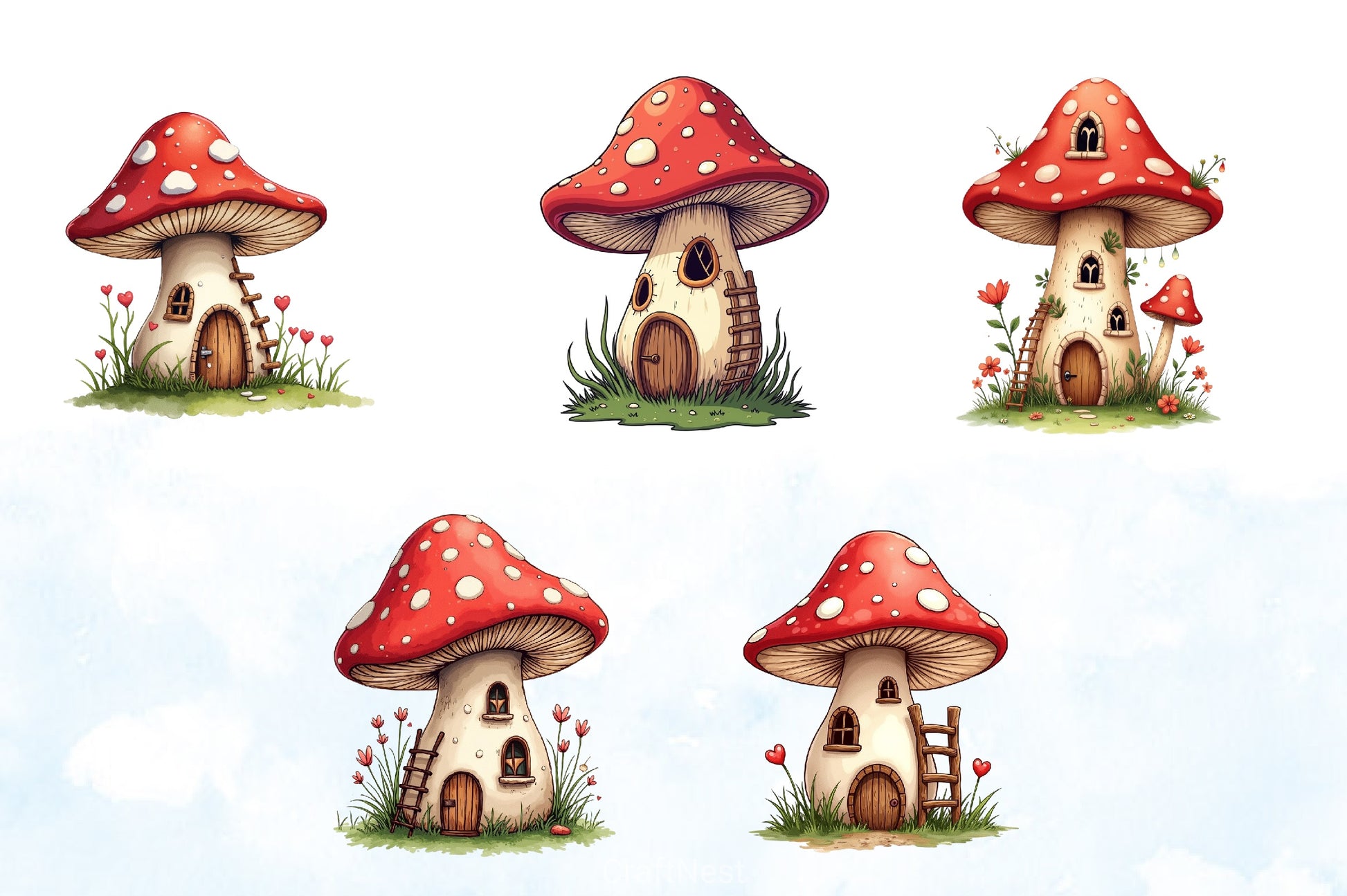 Faire House Clipart Bundle - CraftNest - Digital Crafting and Art