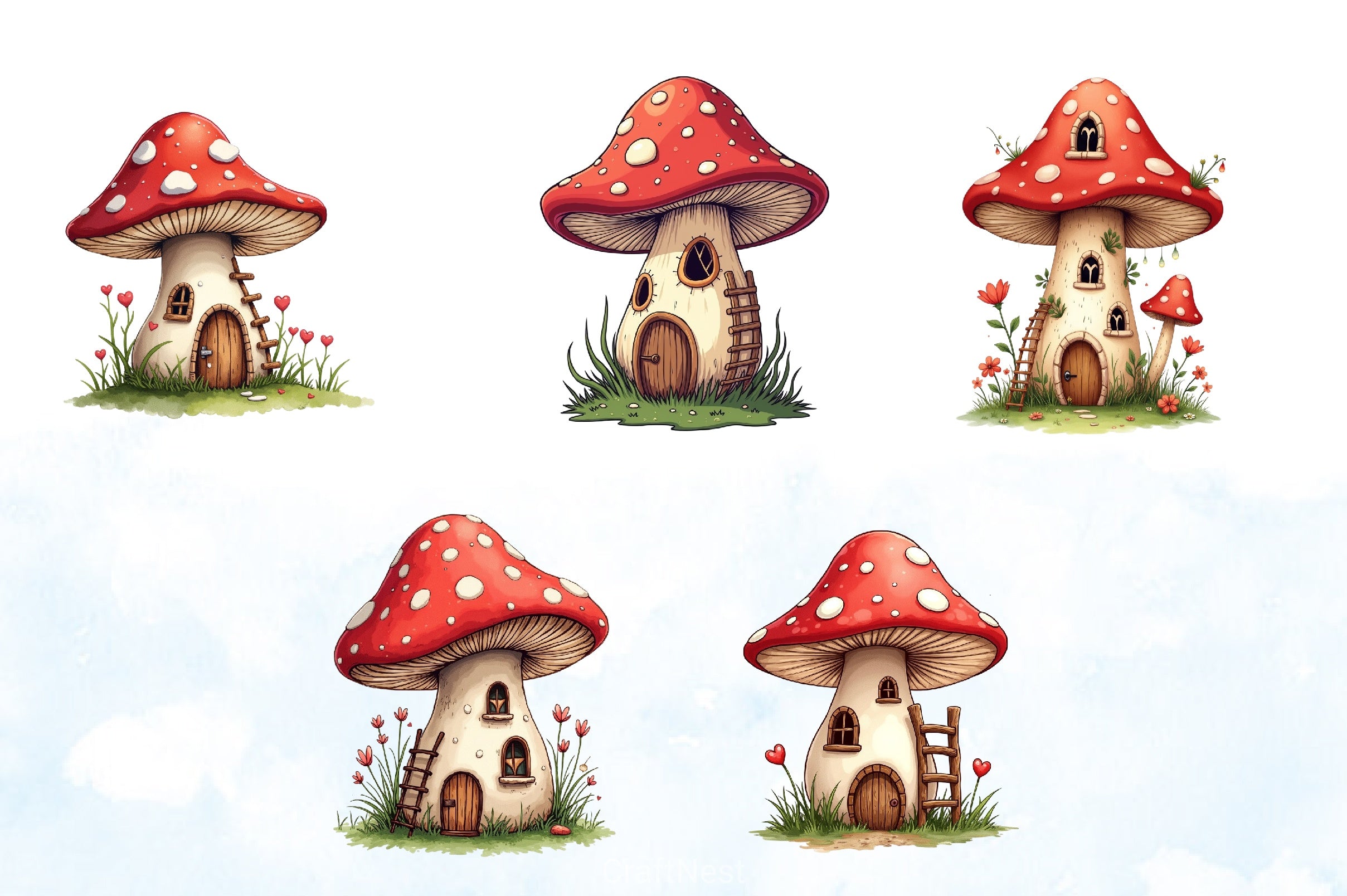 Faire House Clipart Bundle - CraftNest - Digital Crafting and Art