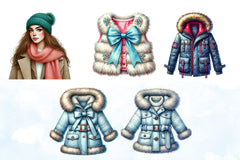Winter Fashion Clipart Bundle 1 - CraftNest - Digital Crafting and Art
