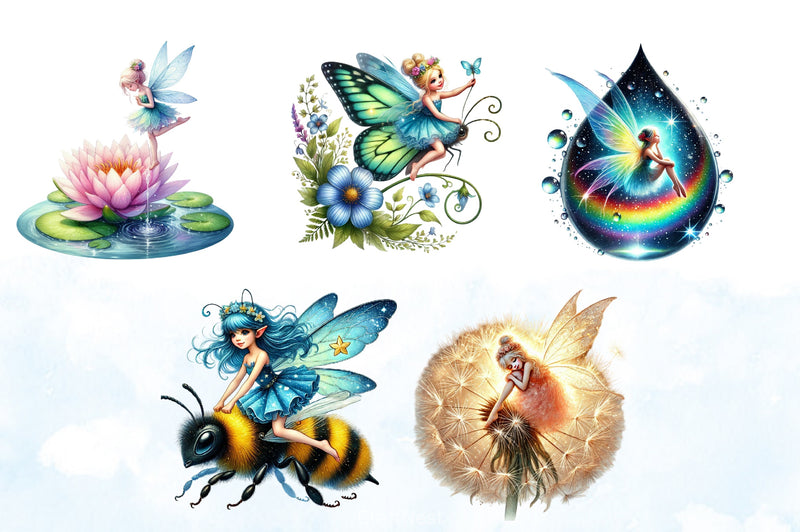 Spring Fairy Clipart Bundle 2 - CraftNest - Digital Crafting and Art