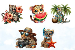Summer Leopard Clipart Bundle - CraftNest - Digital Crafting and Art