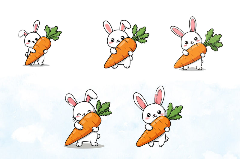 Bunny Spring Easter Clipart Bundle - CraftNest - Digital Crafting and Art