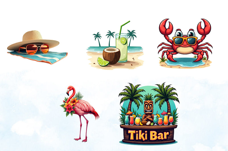 Hawaiian Summer Clipart Bundle 2 - CraftNest - Digital Crafting and Art