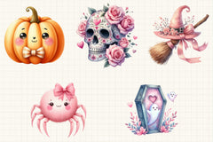 Pastel Halloween Clipart Bundle - CraftNest - Digital Crafting and Art