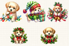 Christmas Puppy Clipart Bundle - CraftNest - Digital Crafting and Art