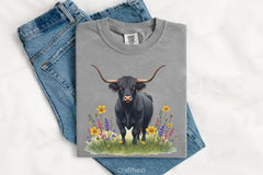 Black Highland Cow Clipart Bundle - CraftNest - Digital Crafting and Art