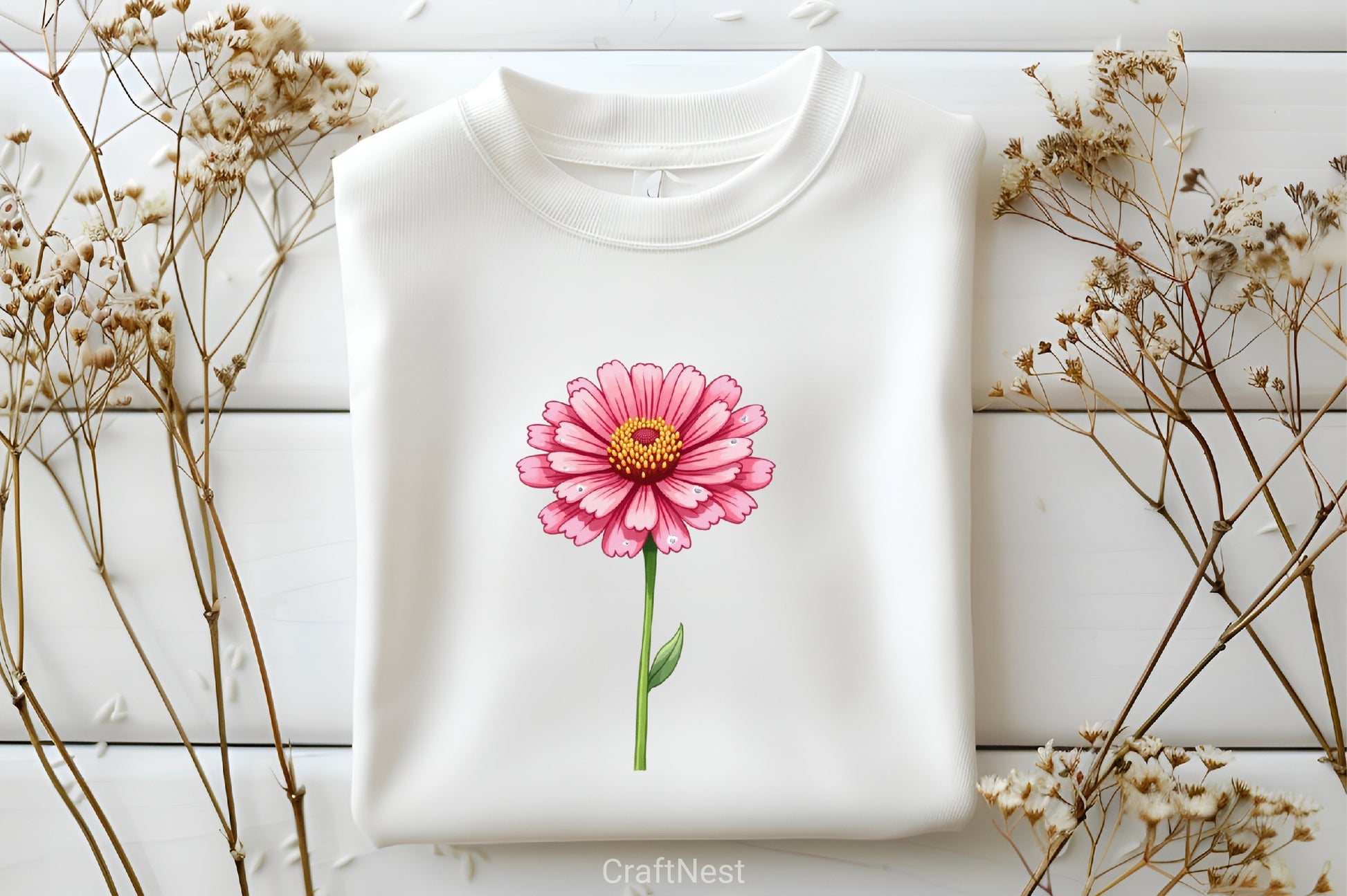 Zinnia Flower Clipart Bundle - CraftNest - Digital Crafting and Art