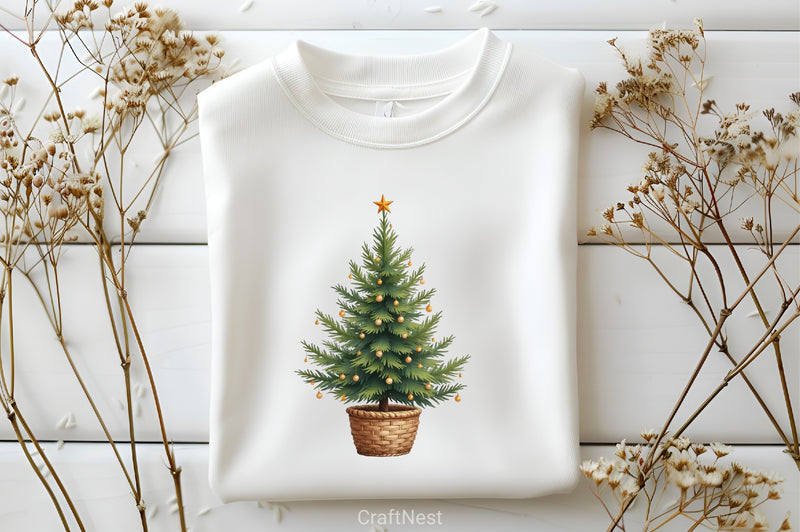 Boho Christmas Tree Clipart Bundle - CraftNest - Digital Crafting and Art