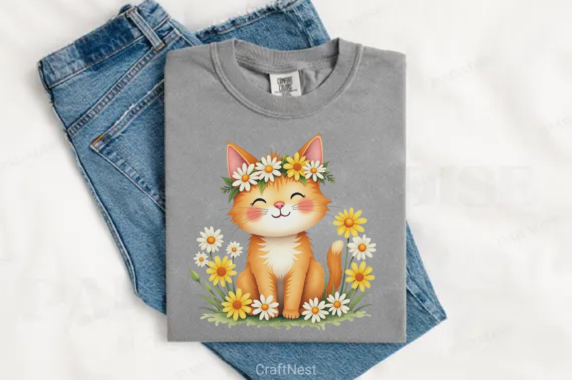 Floral Cat Clipart Bundle 2 - CraftNest - Digital Crafting and Art