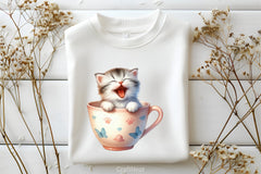 Cute Kittens in Cup Clipart Bundle - CraftNest - Digital Crafting and Art