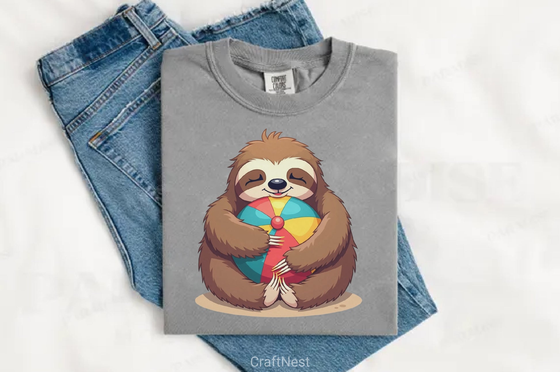 Lazy Sloth Vacation Clipart Bundle - CraftNest - Digital Crafting and Art