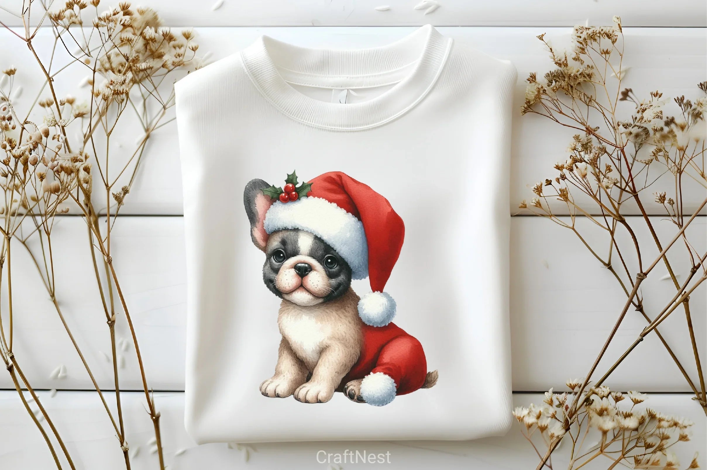 Dogs With Santa Hat Clipart Bundle - CraftNest - Digital Crafting and Art